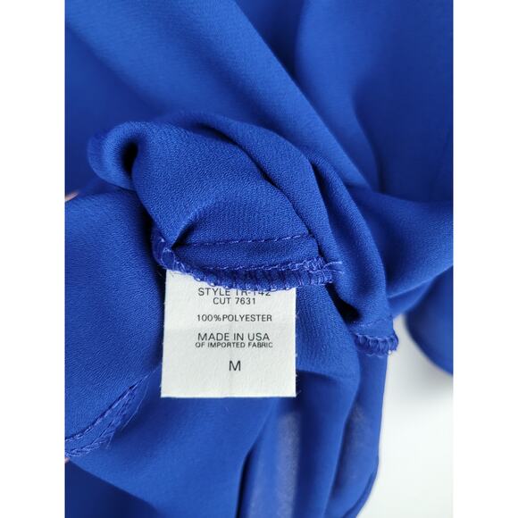 Three Eighty Two Revolve Women's Audrey V Neck Caftan 3/4 Sleeve Blue Size M - Picture 6 of 10